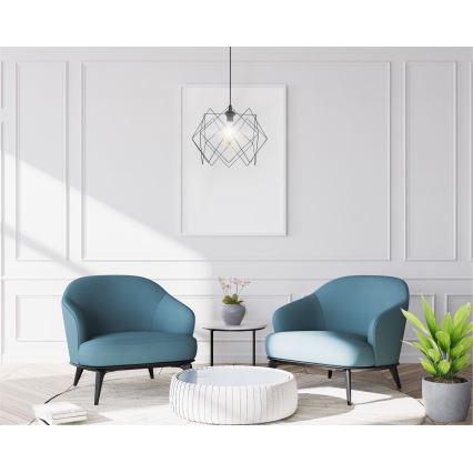 Hanglamp aan een koord GALL 1xE27/60W/230V zwart