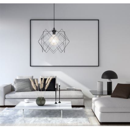 Hanglamp aan een koord GALL 1xE27/60W/230V zwart