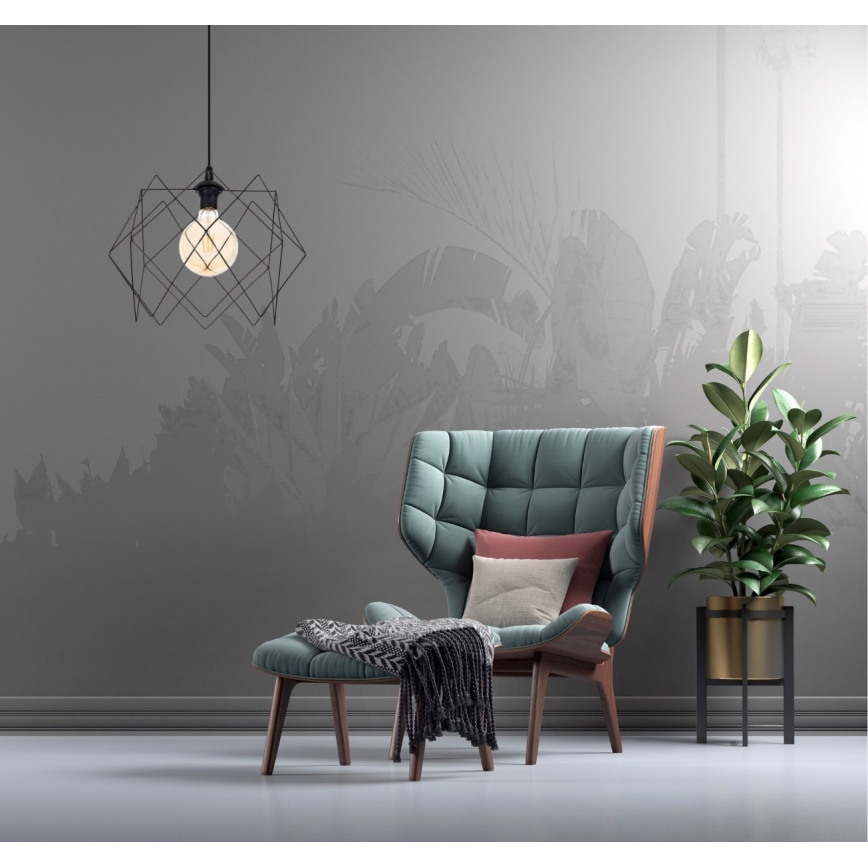Hanglamp aan een koord GALL 1xE27/60W/230V zwart