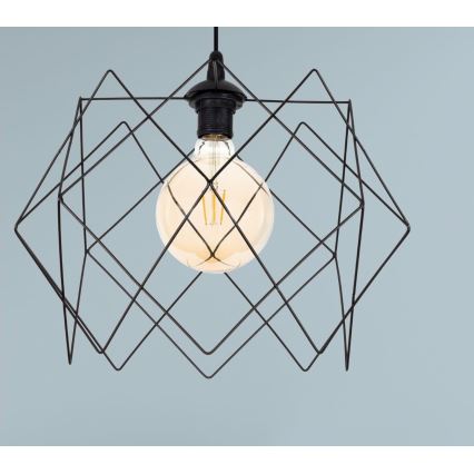 Hanglamp aan een koord GALL 1xE27/60W/230V zwart