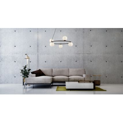 Hanglamp aan een koord GAMA 5xG9/12W/230V zwart