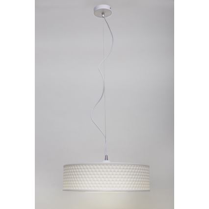 Hanglamp aan een koord GARDA 1xE27/60W/230V diameter 40 cm wit