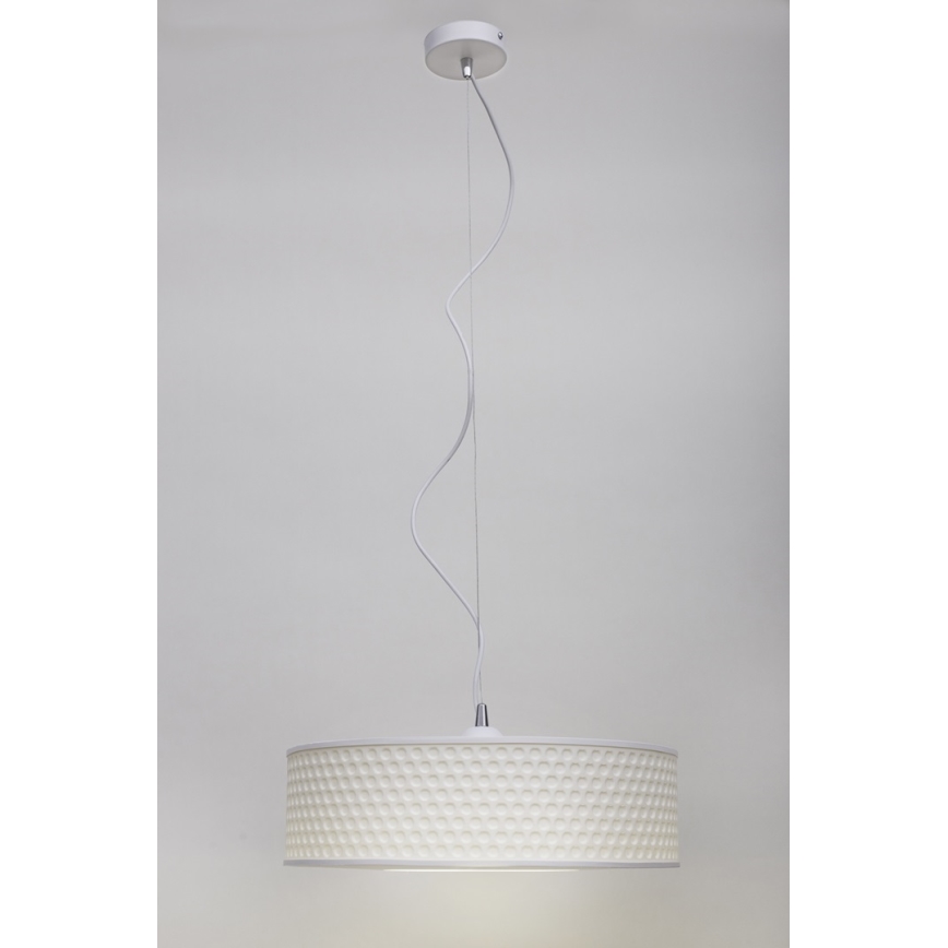Hanglamp aan een koord GARDA 1xE27/60W/230V diameter 40 cm wit
