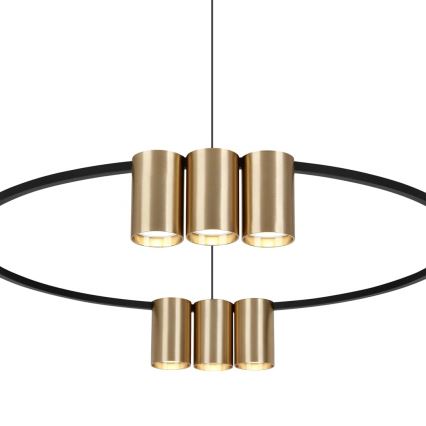 Hanglamp aan een koord GENESIS 10xGU10/8W/230V goud