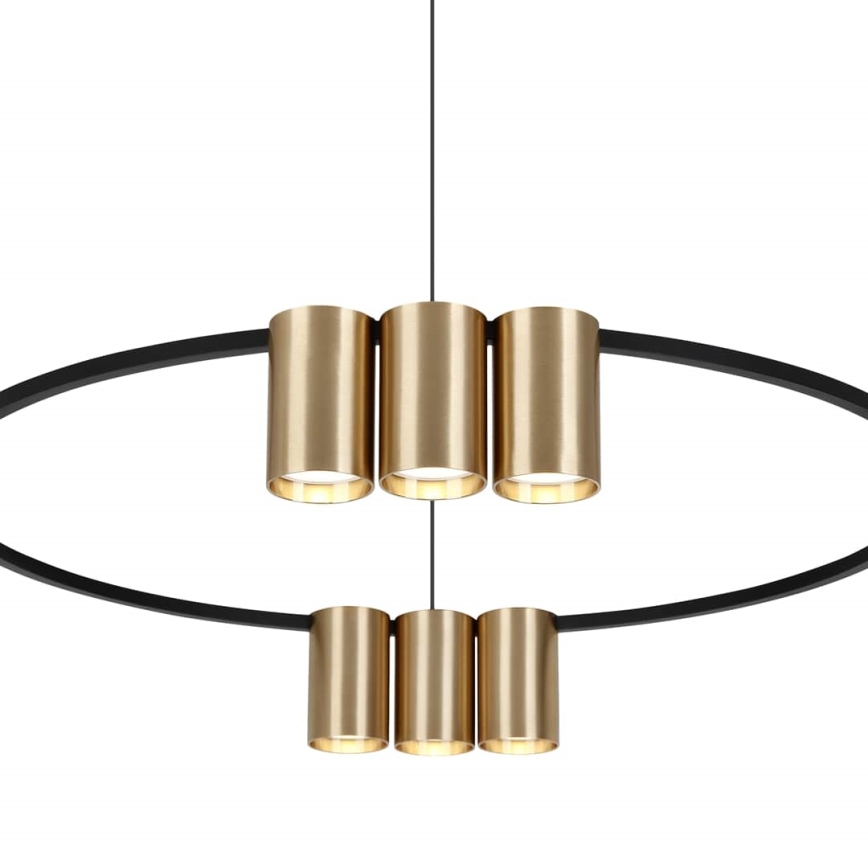 Hanglamp aan een koord GENESIS 10xGU10/8W/230V goud