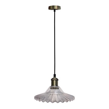 Hanglamp aan een koord GENEVA 1xE27/40W/230V doorzichtig