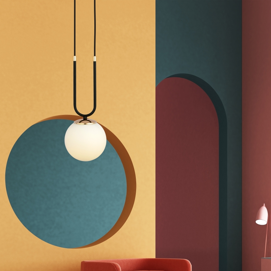 Hanglamp aan een koord GLAM 1xE14/10W/230V zwart