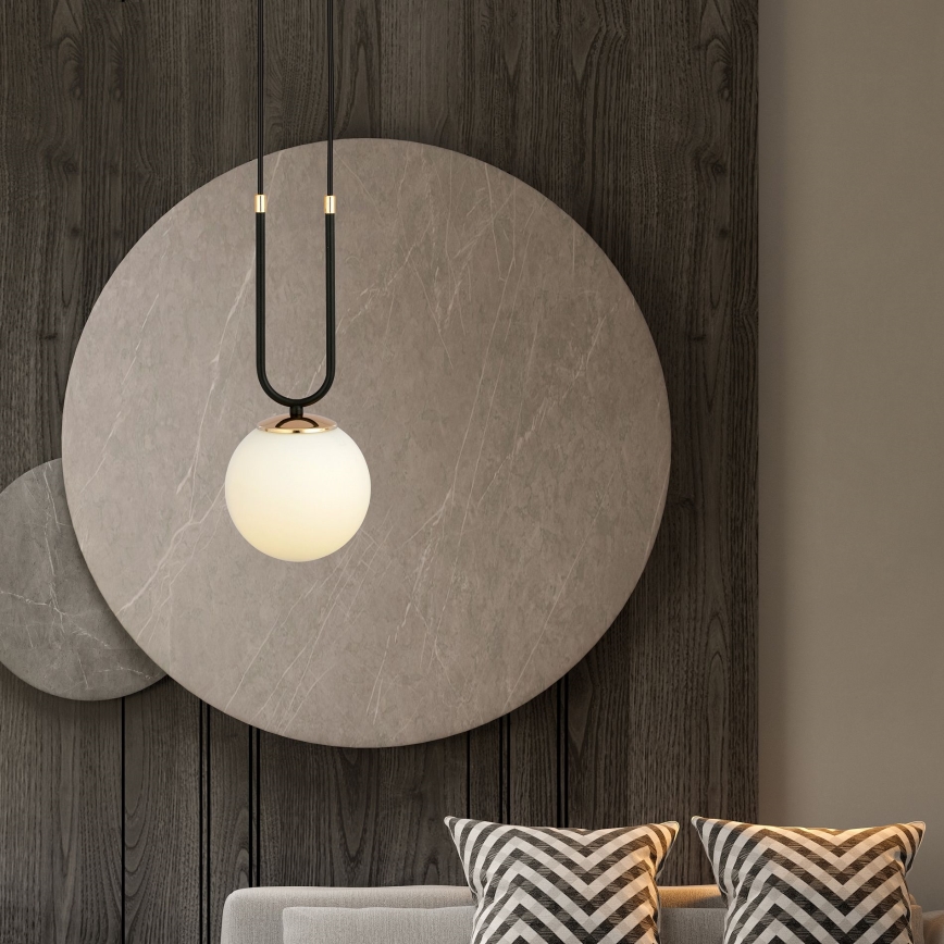 Hanglamp aan een koord GLAM 1xE14/10W/230V zwart