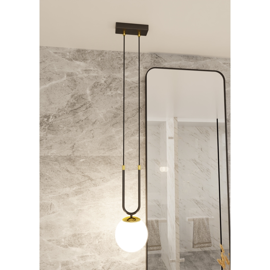 Hanglamp aan een koord GLAM 1xE14/10W/230V zwart