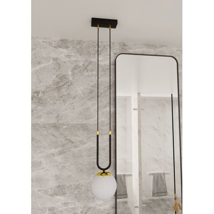 Hanglamp aan een koord GLAM 1xE14/10W/230V zwart