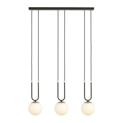 Hanglamp aan een koord GLAM 3xE14/10W/230V zwart