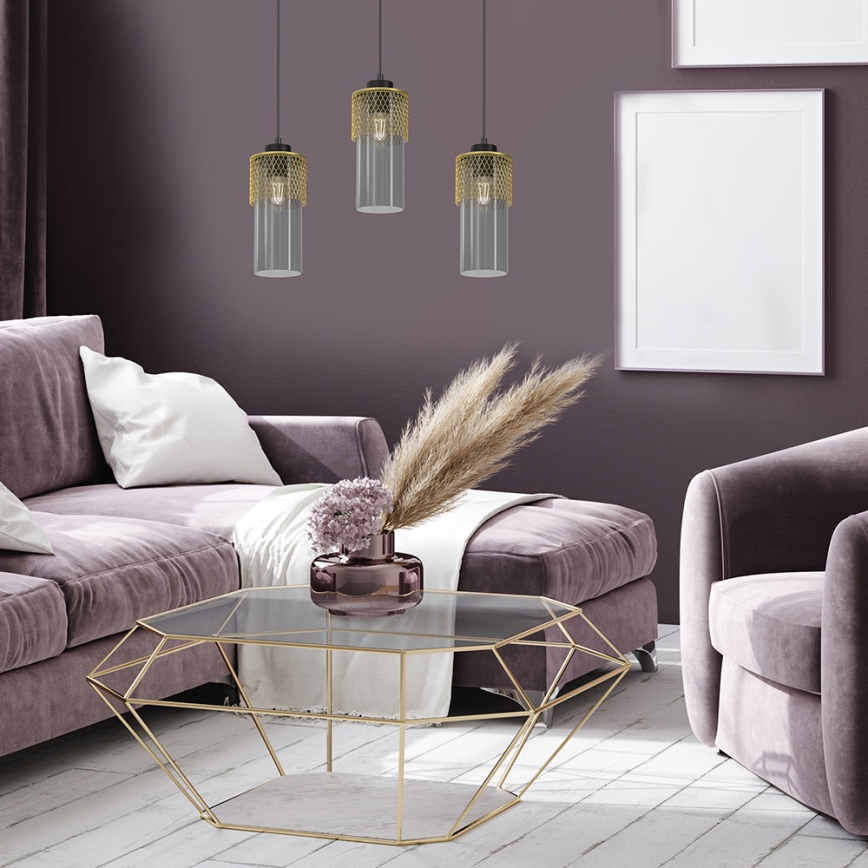 Hanglamp aan een koord GLAM 3xE27/60W/230V