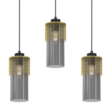 Hanglamp aan een koord GLAM 3xE27/60W/230V