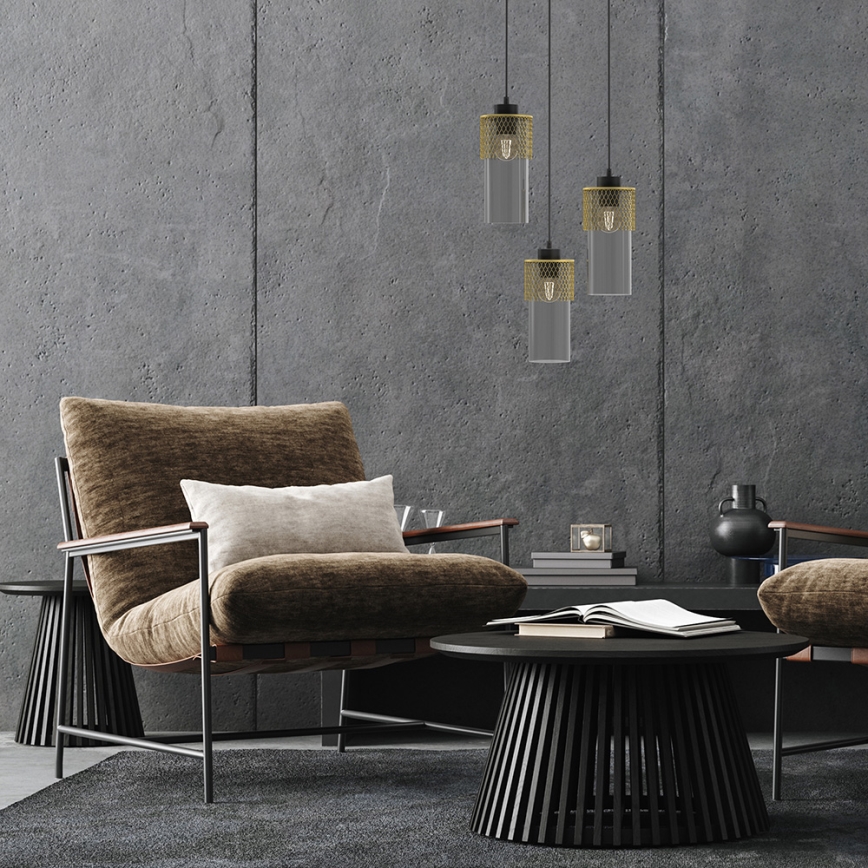 Hanglamp aan een koord GLAM 3xE27/60W/230V