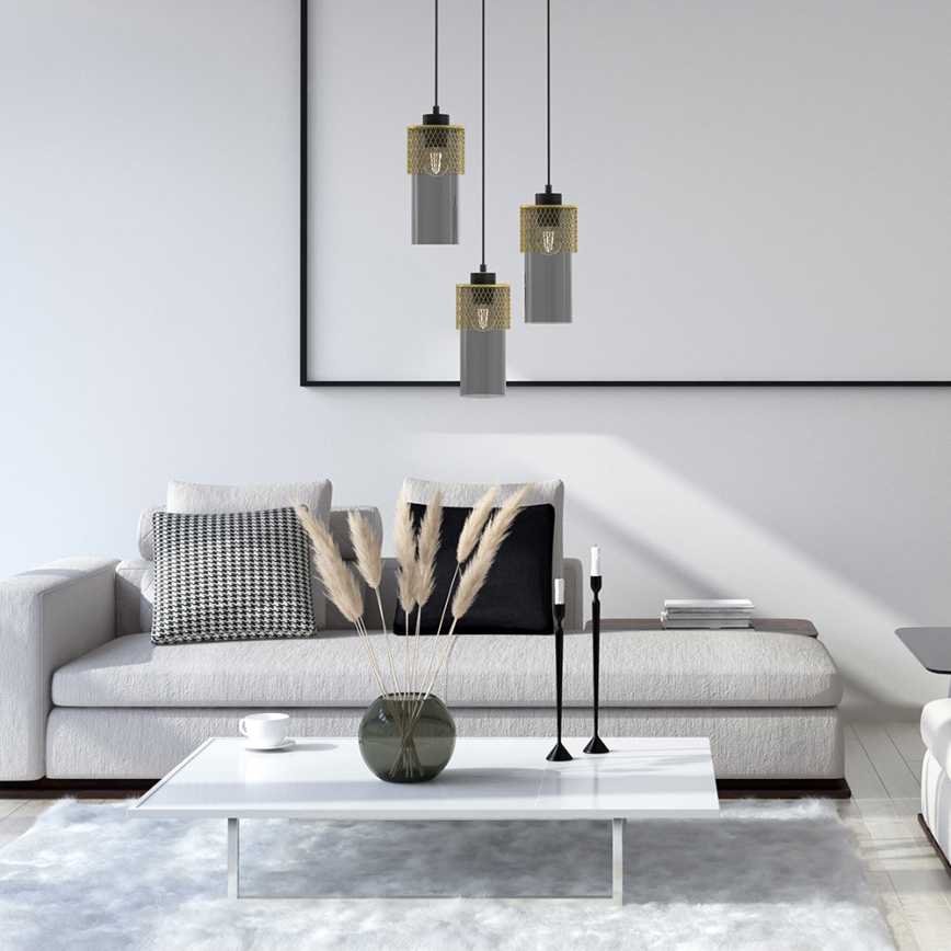 Hanglamp aan een koord GLAM 3xE27/60W/230V