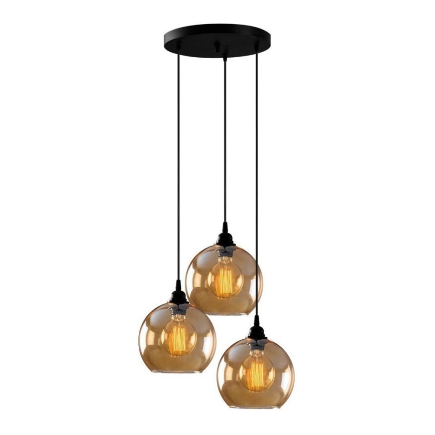 Hanglamp aan een koord GOLD 3xE27/40W/230V