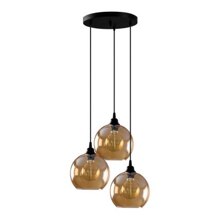 Hanglamp aan een koord GOLD 3xE27/40W/230V