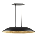 Hanglamp aan een koord GONDOLA 2xE27/60W/230V zwart/goud