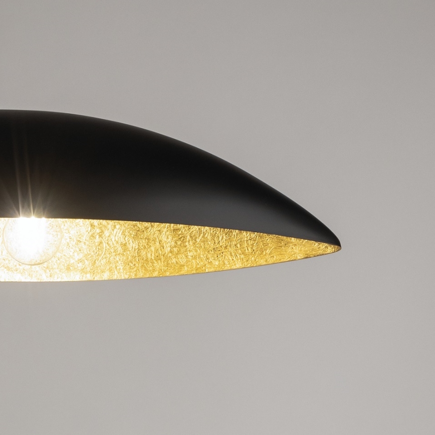 Hanglamp aan een koord GONDOLA 2xE27/60W/230V zwart/goud
