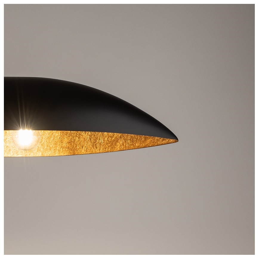Hanglamp aan een koord GONDOLA 2xE27/60W/230V zwart/koper