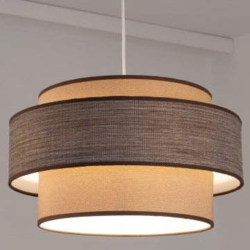 Hanglamp aan een koord GRACE 1xE27/60W/230V beige/bruin