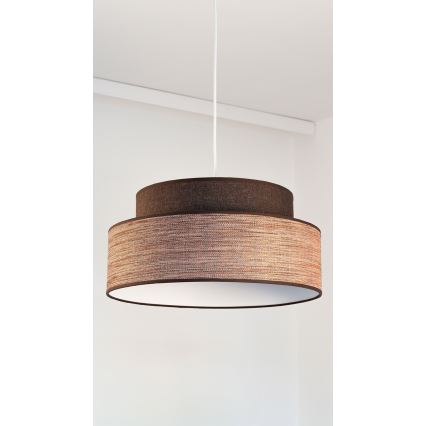 Hanglamp aan een koord GRACE 1xE27/60W/230V bruin/beige
