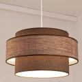Hanglamp aan een koord GRACE 1xE27/60W/230V bruin/beige