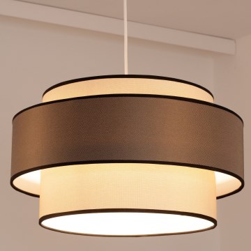 Hanglamp aan een koord GRACE 1xE27/60W/230V crème/bruin