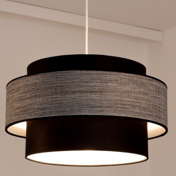 Hanglamp aan een koord GRACE 1xE27/60W/230V zwart/grijs