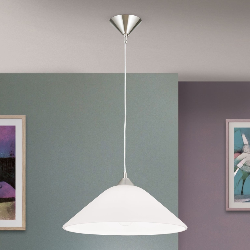 Hanglamp aan een koord GRADO 1xE27/60W/230V diameter 40 cm mat chroom