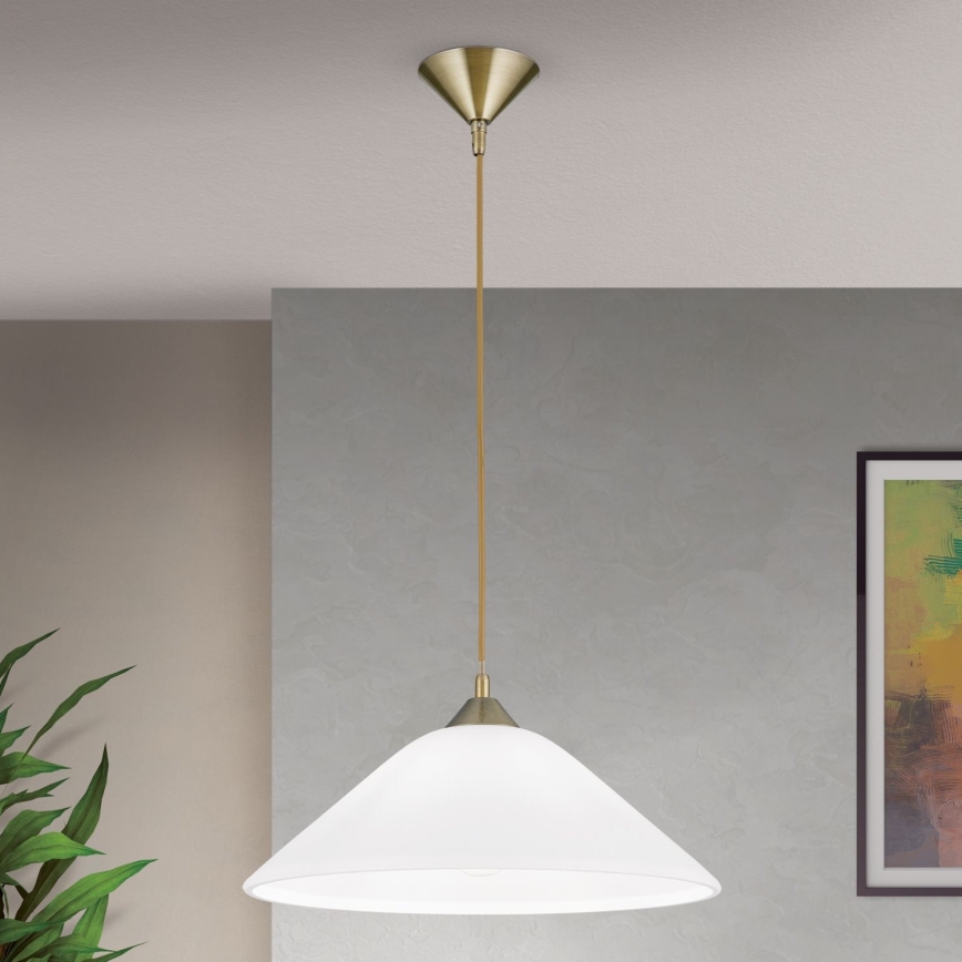 Hanglamp aan een koord GRADO 1xE27/60W/230V diameter 40 cm messing