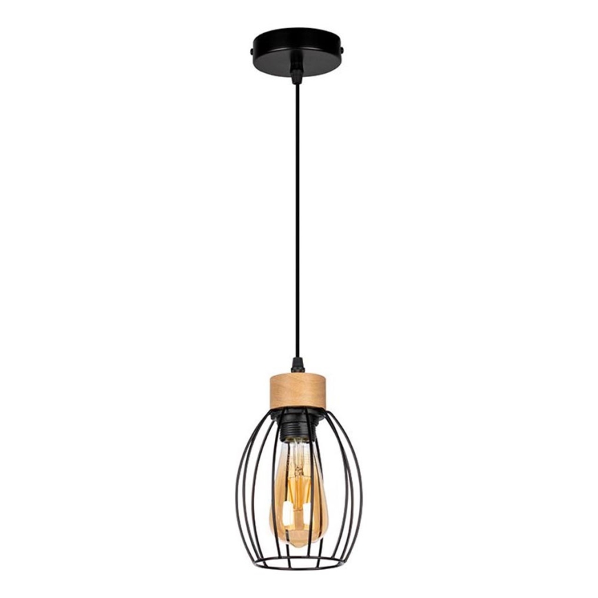 Hanglamp aan een koord GUNNAR 1xE27/60W/230V eiken