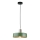 Hanglamp aan een koord HAKI 1xE27/60W/230V groen/zwart/glanzend chroom