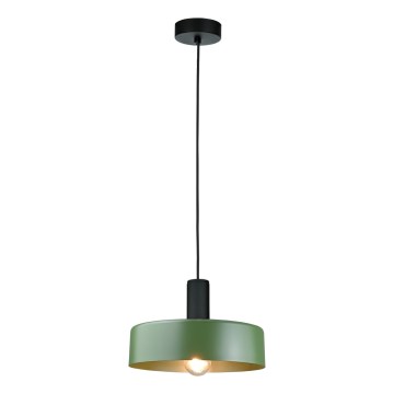 Hanglamp aan een koord HAKI 1xE27/60W/230V groen/zwart