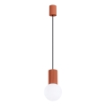 Hanglamp aan een koord HALO 1xG9/8W/230V diameter 12 cm oranje
