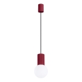 Hanglamp aan een koord HALO 1xG9/8W/230V diameter 12 cm rood