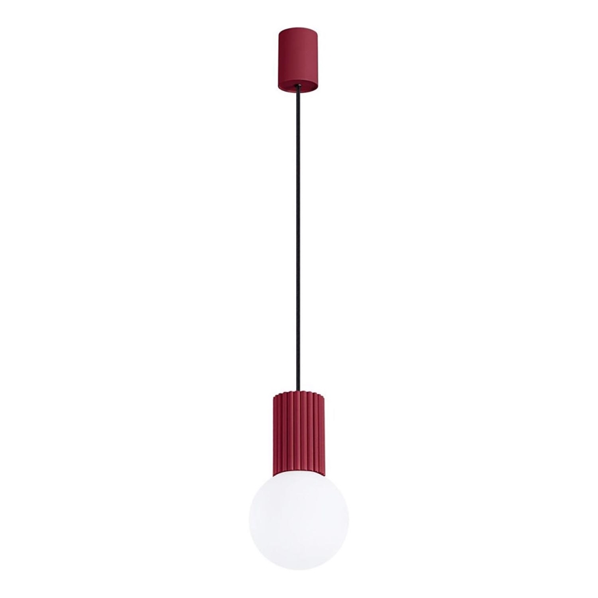 Hanglamp aan een koord HALO 1xG9/8W/230V diameter 12 cm rood