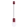 Hanglamp aan een koord HALO 1xG9/8W/230V diameter 12 cm rood