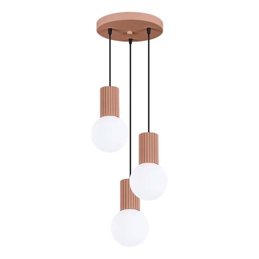 Hanglamp aan een koord HALO 3xG9/8W/230V diameter 25 cm bruin