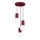 Hanglamp aan een koord HALO 3xG9/8W/230V diameter 25 cm rood