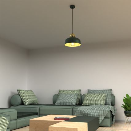 Hanglamp aan een koord HARALD 1xE27/60W/230V groen
