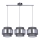 Hanglamp aan een koord HARE 3xE27/60W/230V grijs/mat chroom