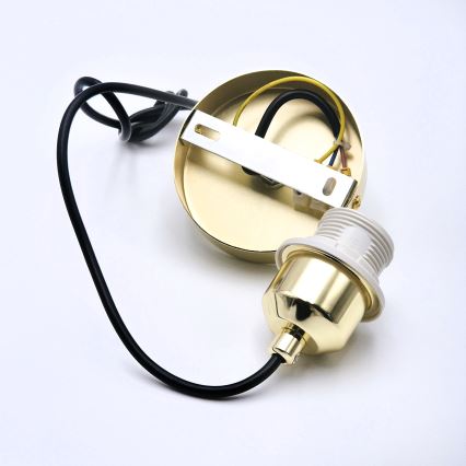 Hanglamp aan een koord HARMA 1xE27/15W/230V diameter 14 cm wit/goud