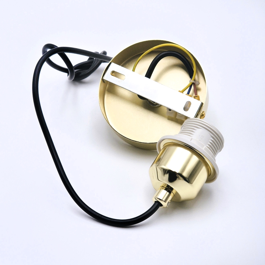 Hanglamp aan een koord HARMA 1xE27/15W/230V diameter 14 cm wit/goud