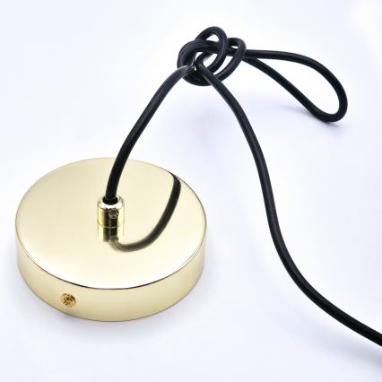 Hanglamp aan een koord HARMA 1xE27/15W/230V diameter 14 cm wit/goud