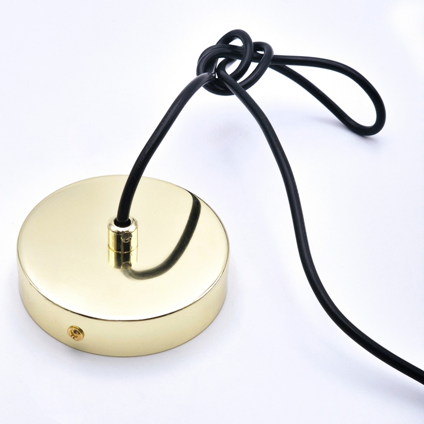 Hanglamp aan een koord HARMA 1xE27/15W/230V diameter 14 cm wit/goud