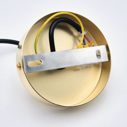 Hanglamp aan een koord HARMA 1xE27/15W/230V diameter 14 cm wit/goud