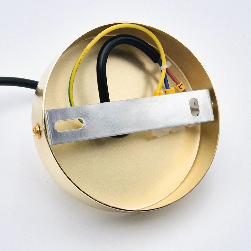 Hanglamp aan een koord HARMA 1xE27/15W/230V diameter 14 cm wit/goud