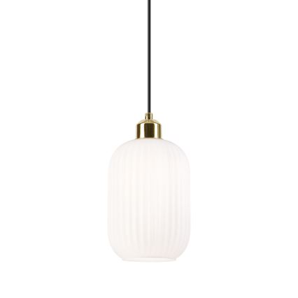 Hanglamp aan een koord HARMA 1xE27/15W/230V diameter 14 cm wit/goud