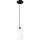 Hanglamp aan een koord HARMA 1xE27/15W/230V diameter 14 cm wit/zwart